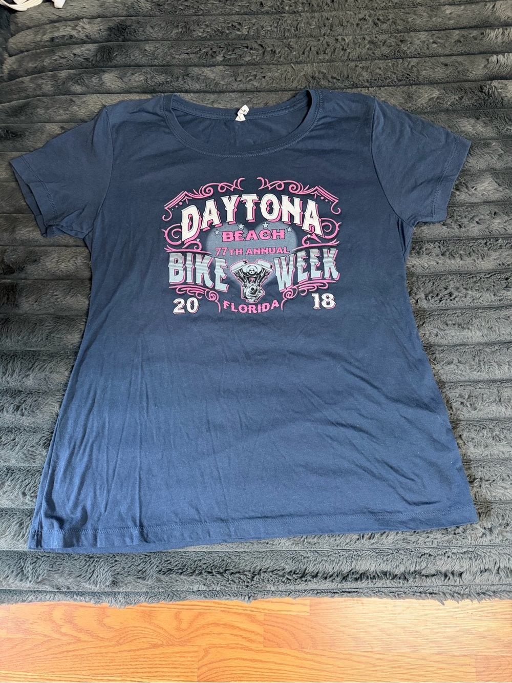 Daytona Beach Navy Short-Sleeve Graphic Tee
